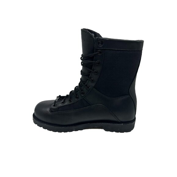 Bates Mens Leather Combat Boots Lace-up Gore Tex Size 8.5 US Black  02139 NEW - Picture 9 of 14